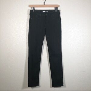 Old Navy Black Power Slim Straight Denim Jeans 2 Mid Rise